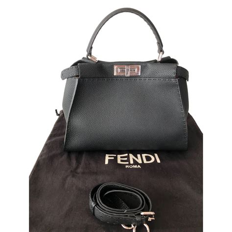 black fendi bag|fendi black bag price.